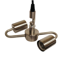 Load image into Gallery viewer, Bulb Two Light Metal Chandelier - Brass