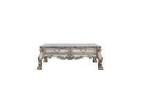 Load image into Gallery viewer, Solid And Manufactured Wood Coffee Table With Two Drawers - Bone