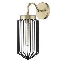 Load image into Gallery viewer, Metal Cage Wall Sconce - Gold / Black