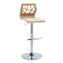 Load image into Gallery viewer, Folia - Mid Century Modern Adjustable Barstool With Swivel With Rounded T Footrest (Set of 2)