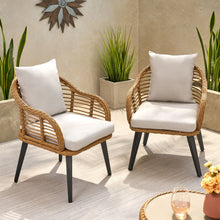 Load image into Gallery viewer, Outdoor Accent Chair With Aluminum Frame And Rattan Seating