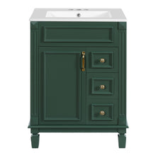 Load image into Gallery viewer, Bathroom Vanity With Sink, Compact Cabinet & 2 Drawers And Adjustable Shelf