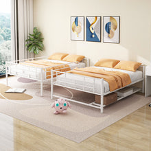 Load image into Gallery viewer, Metal Bunk Bed With Shelf And Guardrails