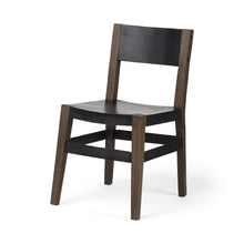 Load image into Gallery viewer, Metal Wood Open Back Dining Side Chair - Brown / Black