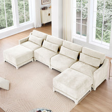 Load image into Gallery viewer, Stylish Sofa With Ottoman And Lumbar Pillows, Ergonomic Design