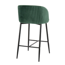 Load image into Gallery viewer, Fran - Pleated Waves Contemporary, Fixed Height Counter Stool (Set of 2)