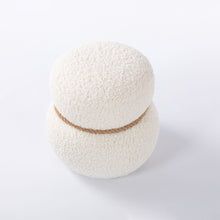Load image into Gallery viewer, Snowman Stool With Cushion And Solid Wood Frame
