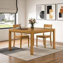 Load image into Gallery viewer, Wood Frame Base Square Dining Table - Oak