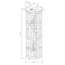 Load image into Gallery viewer, Corner Curio Cabinet With 5 Shelves And Lighting System (E26 Light Bulb Not Included)