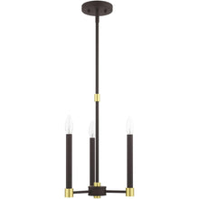 Load image into Gallery viewer, 19" Three Light Dimmable Chandelier With Shades - Bronze