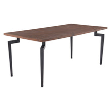 Load image into Gallery viewer, 71" Wood And Steel Dining Table - Brown