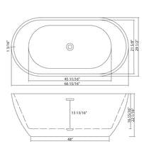 Load image into Gallery viewer, Elegant Oval Freestanding Bathtub, Overflow & Pop Up Drain