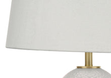 Load image into Gallery viewer, Ceramic Urn Table Lamp With Cream Empire Shade - Gold And White