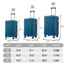 Load image into Gallery viewer, Spinner Luggage Set 20" / 24"/ 28", Lightweight Hard Shell With 360° Silent Wheels