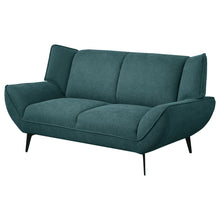 Load image into Gallery viewer, Logan - Flared Arm Loveseat Lounge Sofa - Teal Blue