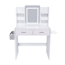 Load image into Gallery viewer, 28" Wood Lighted Vanity Two Drawer Dresser - White