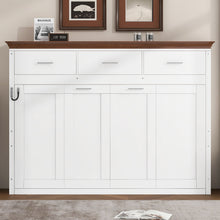 Load image into Gallery viewer, Twin Size Murphy Bed With 3 Drawers - White