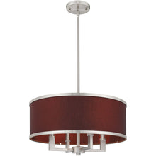 Load image into Gallery viewer, 18'' Four-Light Dimmable Chandelier With Shades - Nickel / Pearl Silver