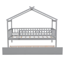 Load image into Gallery viewer, Creativity House Bed With Twin Size Trundle