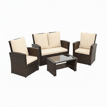 Load image into Gallery viewer, Modern Patio Set With Table And Cushions