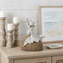 Load image into Gallery viewer, Contemplative Mermaid Tabletop Sculpture - Brown / Silver