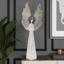 Load image into Gallery viewer, Poly Angel Christmas Tabletop Sculpture (633810) - White / Gold