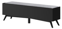 Load image into Gallery viewer, 59" Gray and Black Fabric Upholstered Storage Bench with Drawers