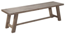 Load image into Gallery viewer, 60" Natural Distressed Solid Wood Dining Bench