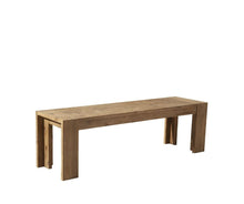 Load image into Gallery viewer, 58" Natural Distressed Solid Wood Dining Bench