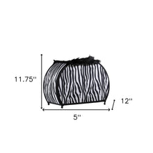 Load image into Gallery viewer, 12" Black And White Funky Zebra Pattern Novelty Table Lamp