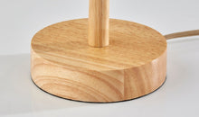 Load image into Gallery viewer, 28" Natural Solid Wood Round Table Lamp With Beige Drum Shade