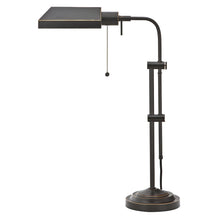 Load image into Gallery viewer, 26" Bronze Metal Adjustable Table Lamp With Bronze Rectangular Shade