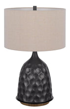 Load image into Gallery viewer, 29" Gray Metal Table Lamp With Brown Drum Shade