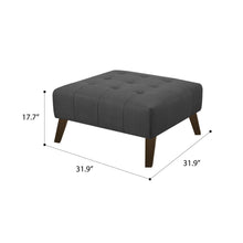 Load image into Gallery viewer, Square Ottoman - Gray