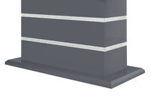 Load image into Gallery viewer, 47" Glass Faux Crystal And Wood Square Bar Table - Gray