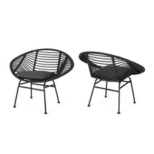 Load image into Gallery viewer, Cordella - Outdoor Woven Wicker Chairs With Cushions, (Set of 2)