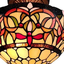 Load image into Gallery viewer, Unique Statement Two Light Glass Dimmable Chandelier With Shades - Red / White