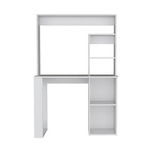 Load image into Gallery viewer, 39" White Wood Computer Desk With Hutch