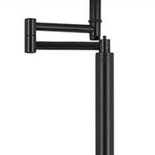 Load image into Gallery viewer, 60" Bronze Swing Arm Floor Lamp With White Square Shade
