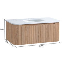 Load image into Gallery viewer, Wall Mounted Bathroom Vanity With Sink