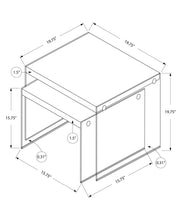 Load image into Gallery viewer, Accent Nesting Table Clear Tempered Glass For Living Room (Set of 2)