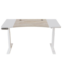 Load image into Gallery viewer, 63" Adjustable Brown and White Standing Desk