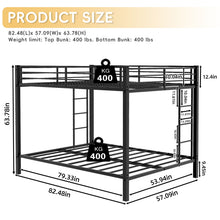 Load image into Gallery viewer, Bunk Bed For Kids, Convertible Frame With Ladders & Guardrail