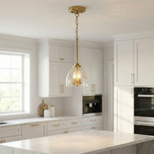 Load image into Gallery viewer, Ember - 3 Candle Lights Chain Pendant - Clear / Gold