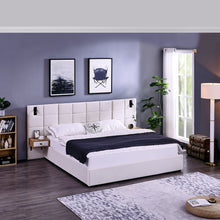 Load image into Gallery viewer, Upholstered Hydraulic Platform Bed With Storage Shelves, Reading Lamps, USB Port