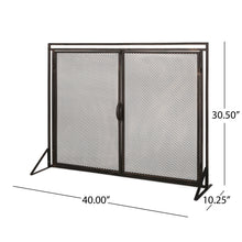 Load image into Gallery viewer, Samantha - Iron Fireplace Screen 2 Door Design