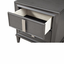 Load image into Gallery viewer, Two Drawer Contemporary Wood Nightstand - Dark Gray