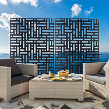 Load image into Gallery viewer, Decorative Freestanding Metal Privacy Screen For Indoor & Outdoor Use