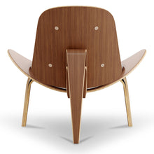 Load image into Gallery viewer, Faux Leather Lounge Chair - White And Wood Brown