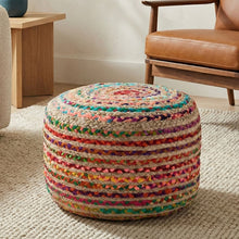 Load image into Gallery viewer, Margo - Handcrafted Round Pouf